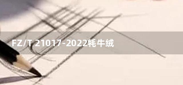 FZ/T 21017-2022牦牛绒绒条